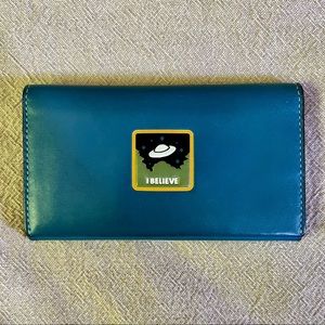 COACH NASA I Believe UFO Leather Wallet in Color “River”